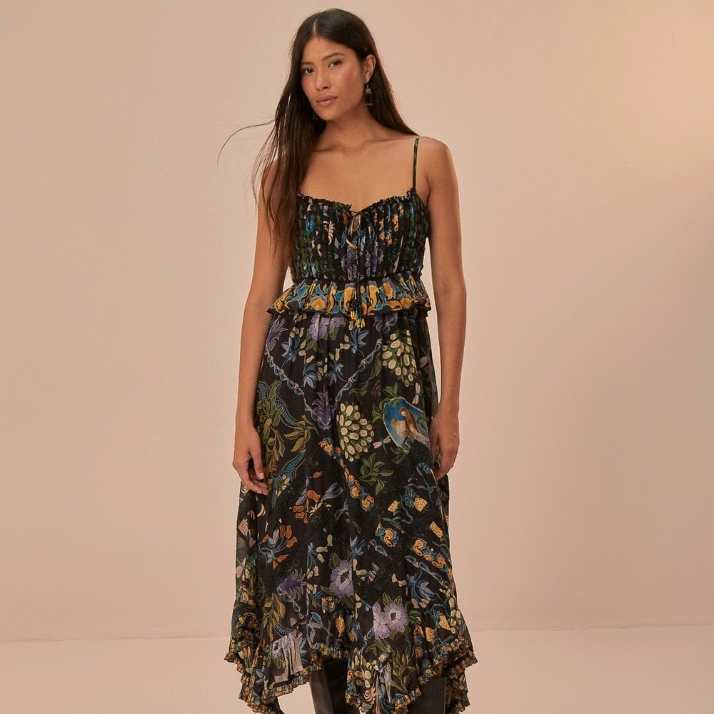 FARM Rio Asymmetrical Dress with Floral Print